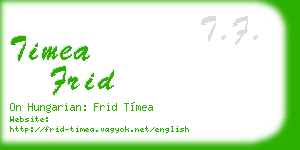 timea frid business card